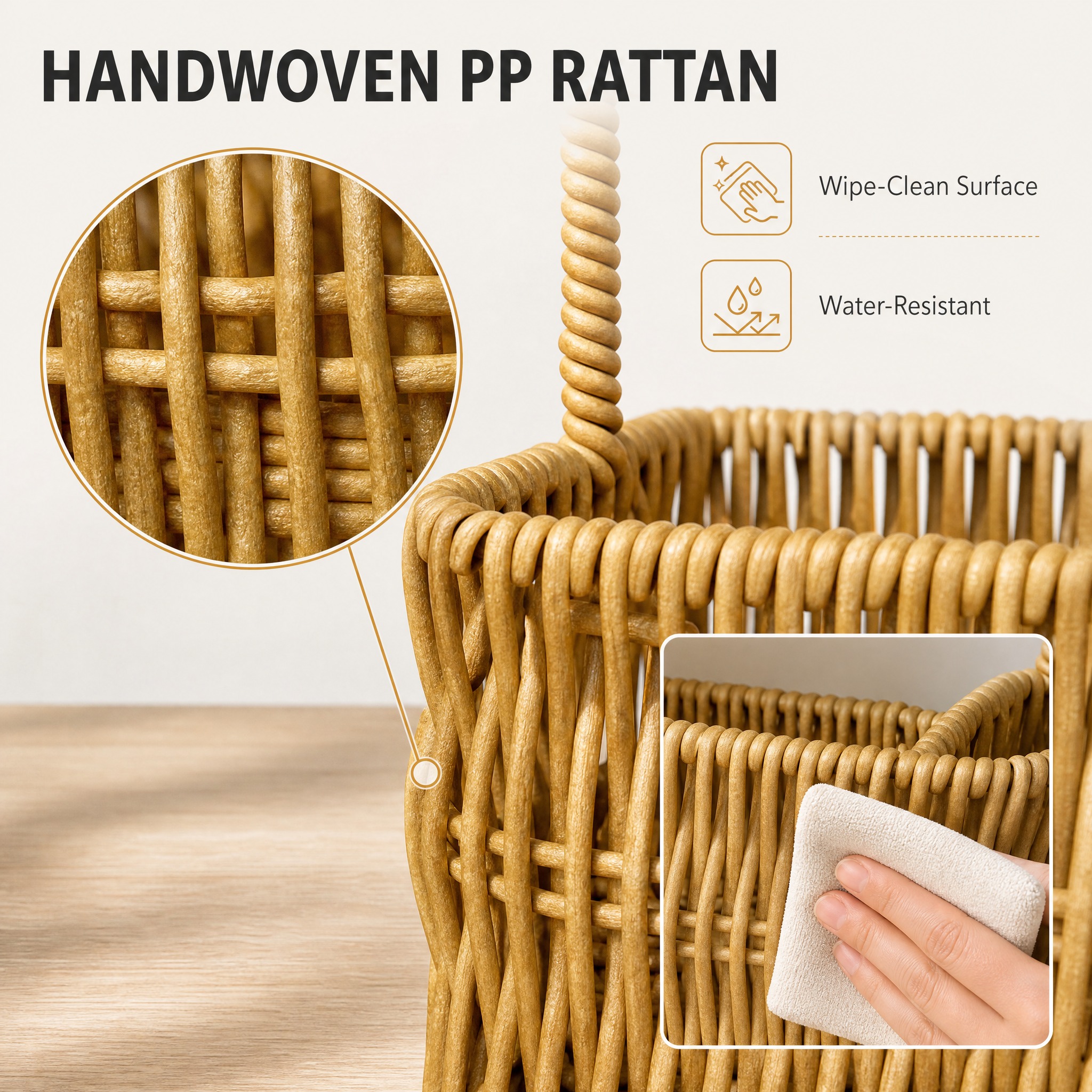 [主图-3] PP Rattan Woven Square S… - 图片创意预览