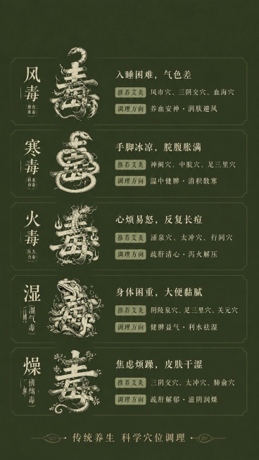 移除海报右上角的"灸春堂"品牌文字，保持其余所有设计、文字内容和墨绿色背景不变，调整顶部留白，整体排版协调美观，保留9:16竖版尺寸，风格不变预览效果