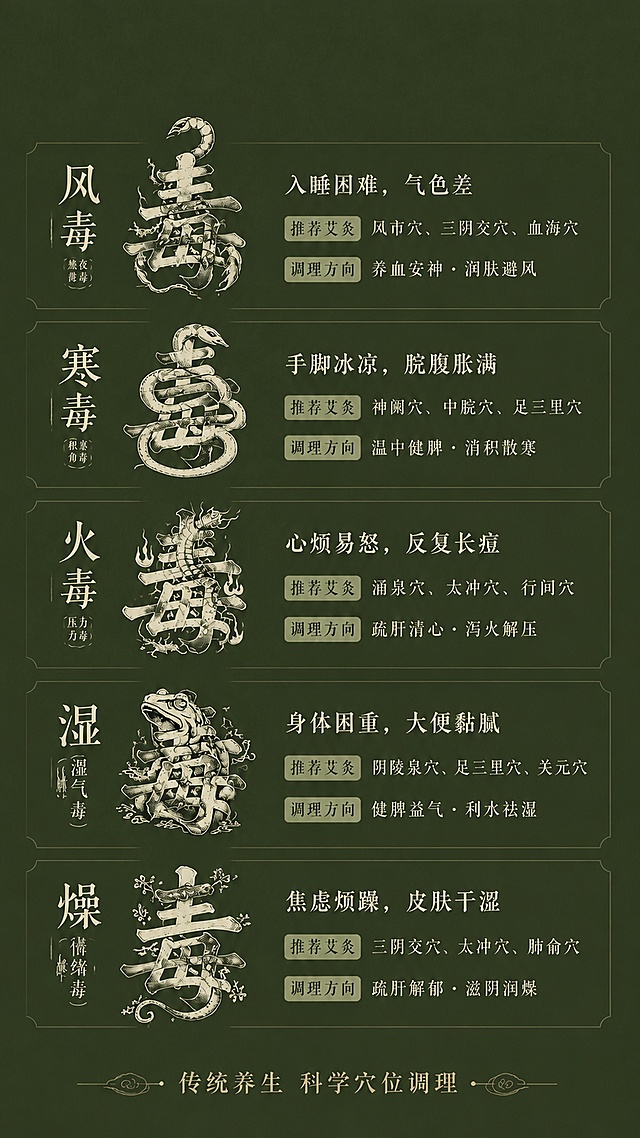 移除海报右上角的"灸春堂"品牌文字，保持其余所有设计、文字内容和墨绿色背景不变，调整顶部留白，整体排版协调美观，保留9:16竖版尺寸，风格不变