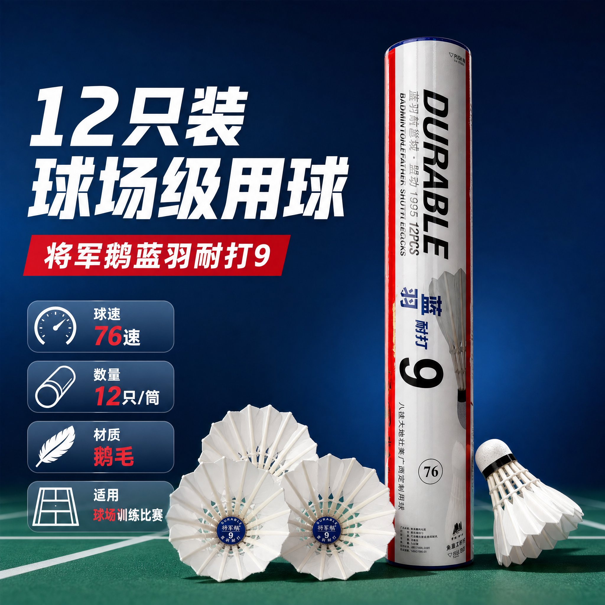 [主图-6] 规格包装展示，主题：12只装 76速 球场级用球… - 图片创意预览