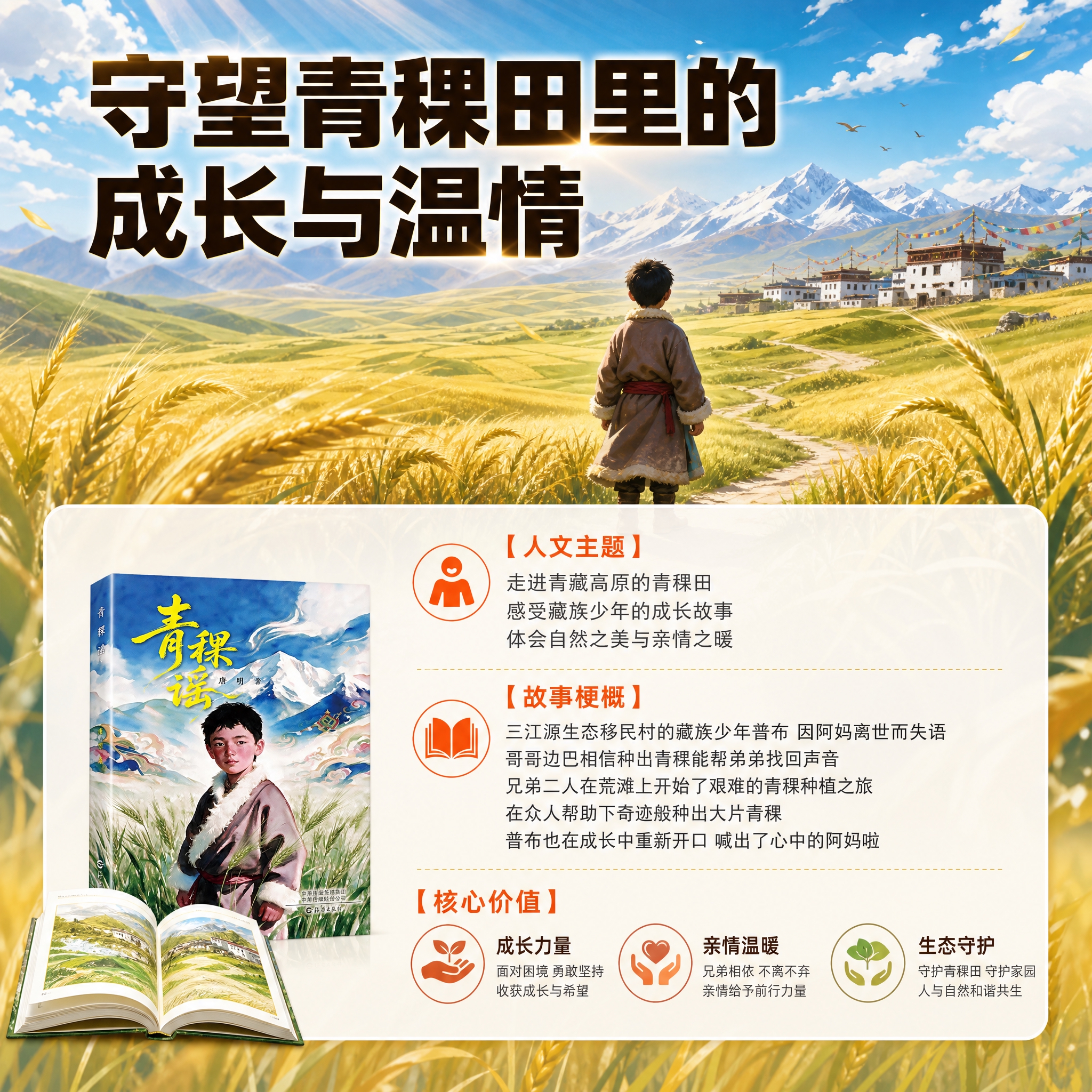 [主图-4] 故事内容分析，展示《青稞谣》的人文主题、故事梗概… - 图片创意预览