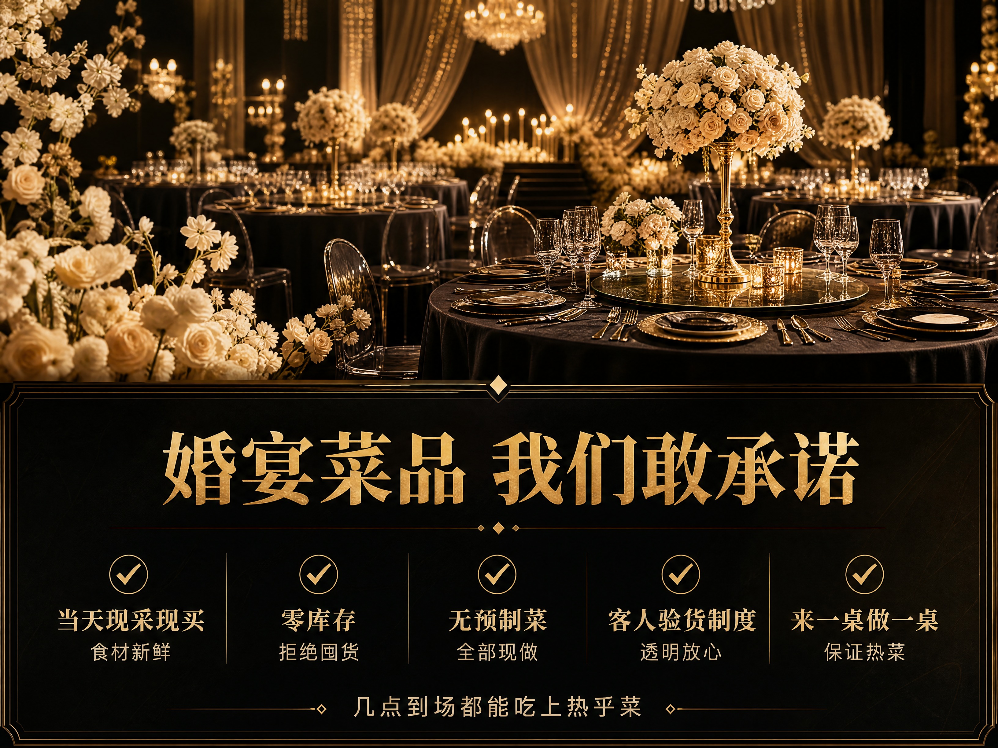 [商品] 使用【图1】宴会大厅餐桌花艺布置局部做参考，保留圆桌… - 图片创意预览