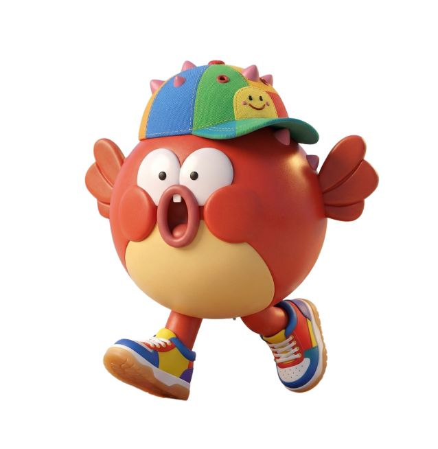 给IP穿戴鞋子和棒球帽。增加其他动作，保持童趣预览效果