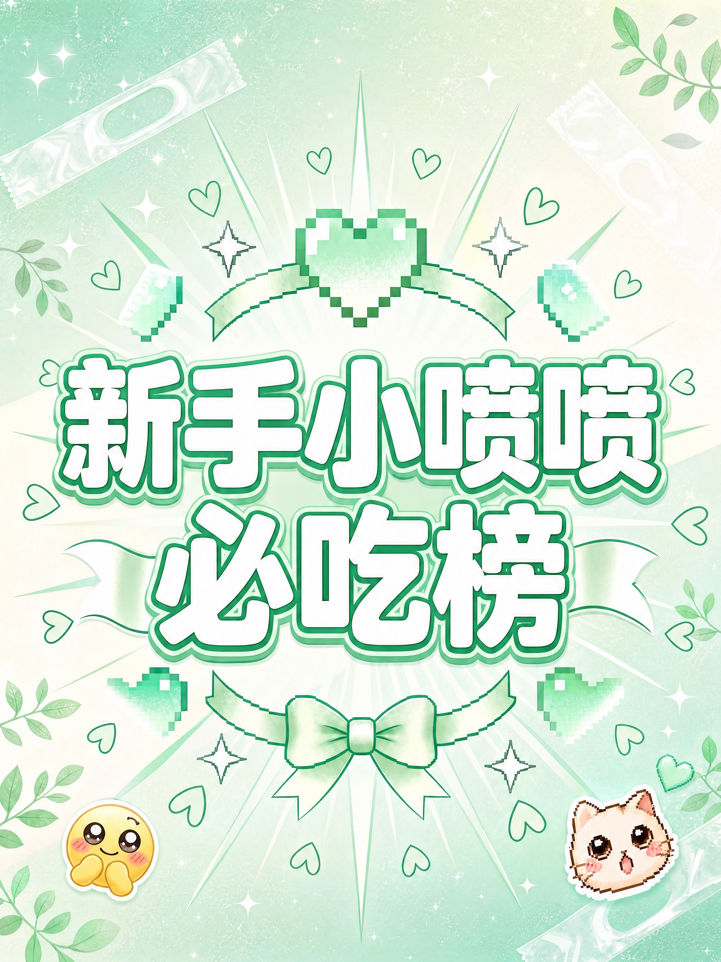 小红书笔记大字封面，插图大字，薄荷绿清新风，版式精美，小红书笔… - 图片创意预览