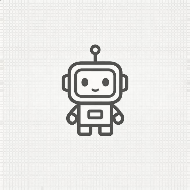 提取智能体机器人灰色线条图标，去除文字，保留灰色线条样式，背景为透明，只保留这一个图标，简约扁平风格，750*750尺寸，用于小程序未选中状态预览效果