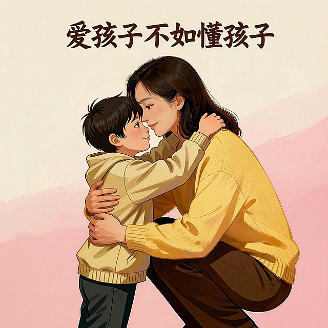 不要亲吻孩子的图片，只要拥抱就可以