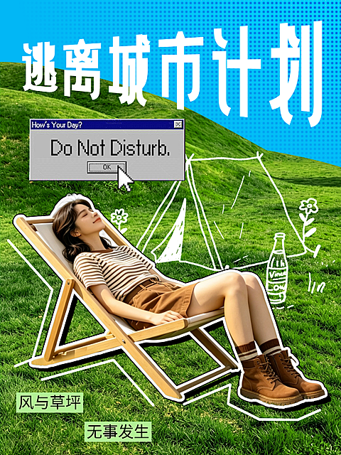 夏季暑期出游户外旅行活动营销小红书封面