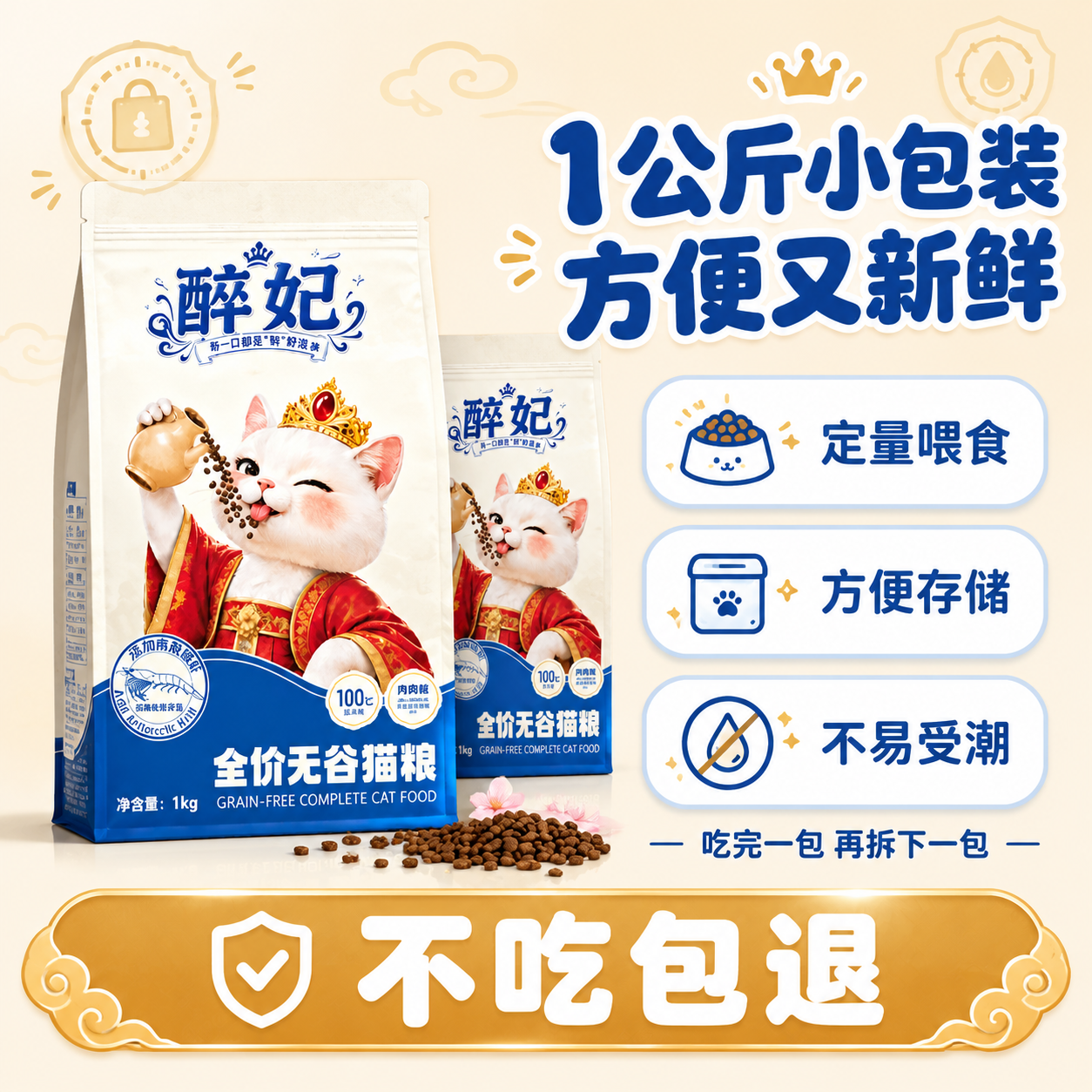 [主图-5] 规格与售后信任图，核心任务是展示1公斤小包装优势… - 图片创意预览
