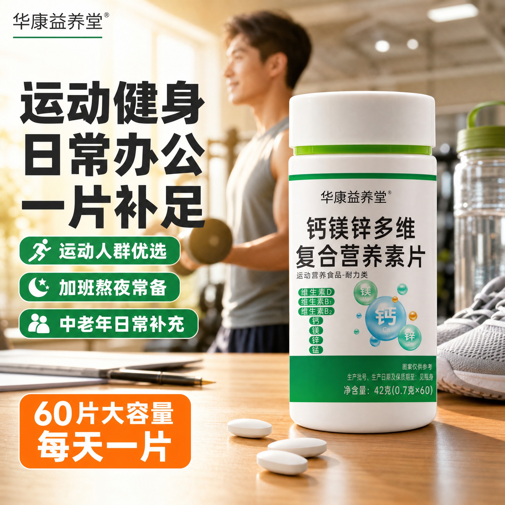 [主图-3] 华康益养堂钙镁锌多维复合营养素片 适用场景主图… - 图片创意预览