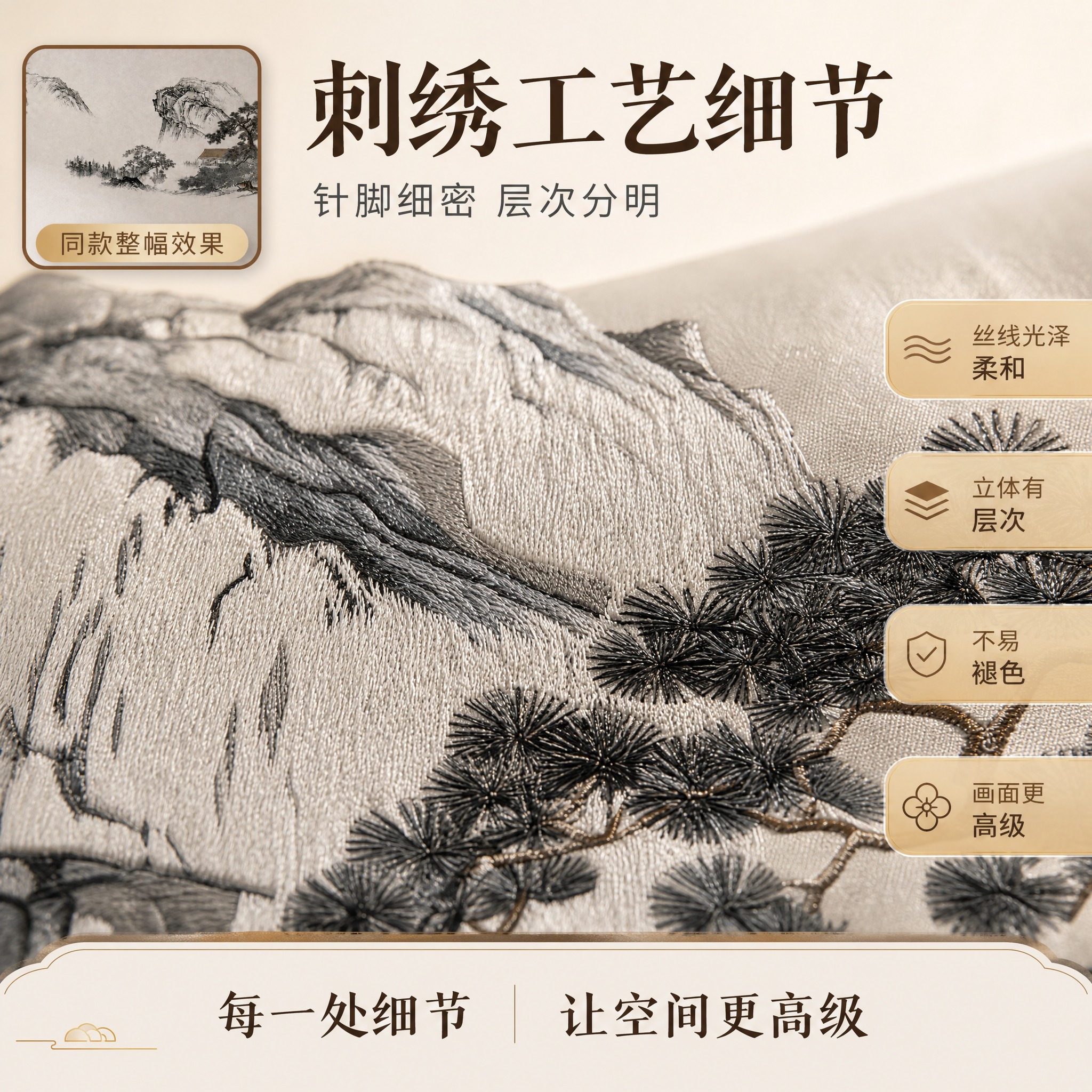 【主图-2】第二张为刺绣工艺细节证明图，唯一任务是用特写证明刺… - 图片创意预览