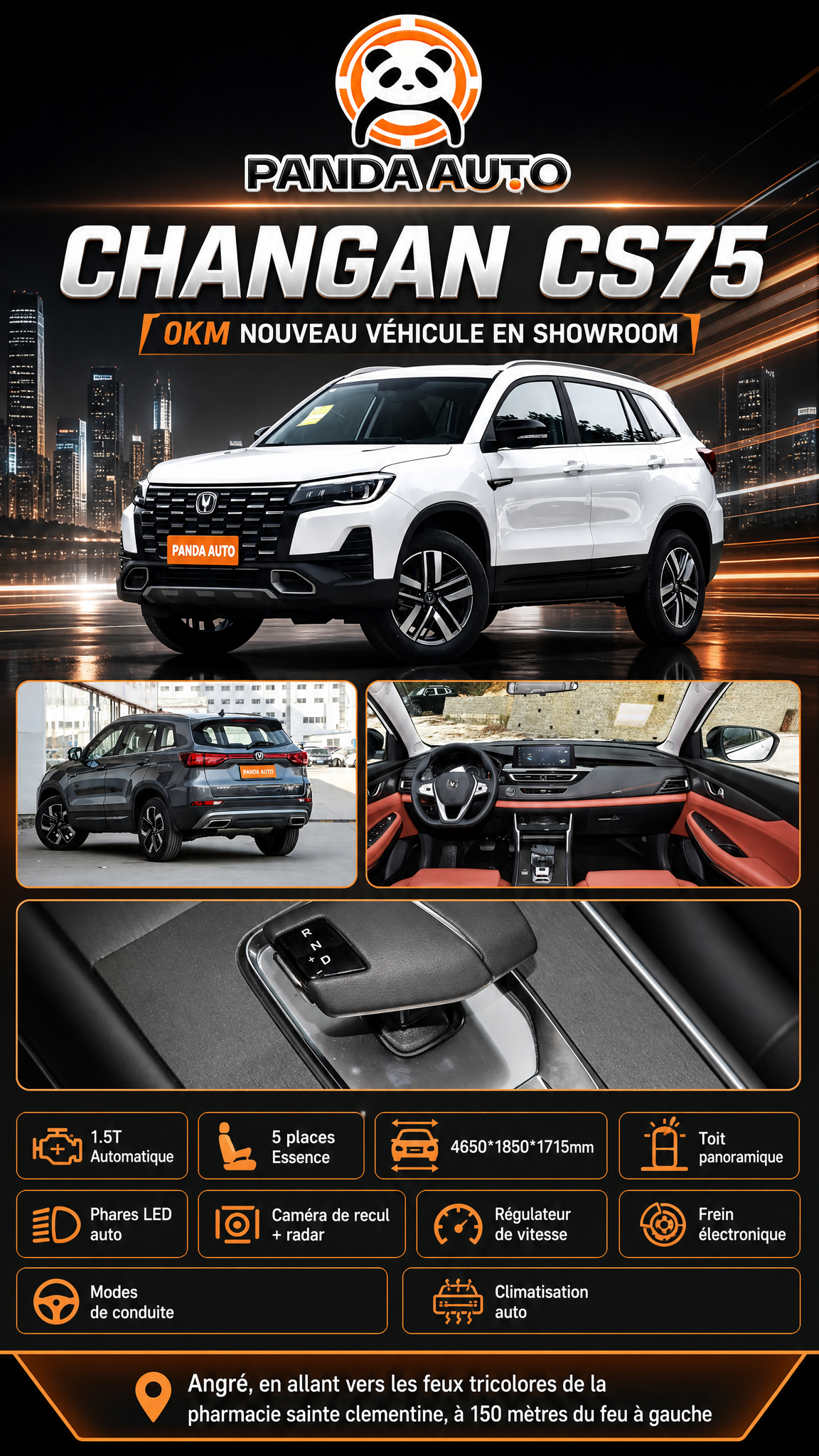 CHANGAN CS75 SUV汽车宣传海报，竖版9:16，硬… - 图片创意预览