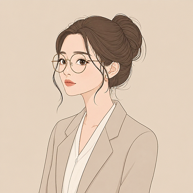 将整体绘画风格改为韩系扁平插画风格，保持原本的人物形象和构图不变，将服饰改为适合春夏交替的办公室穿搭，其他内容保持不变