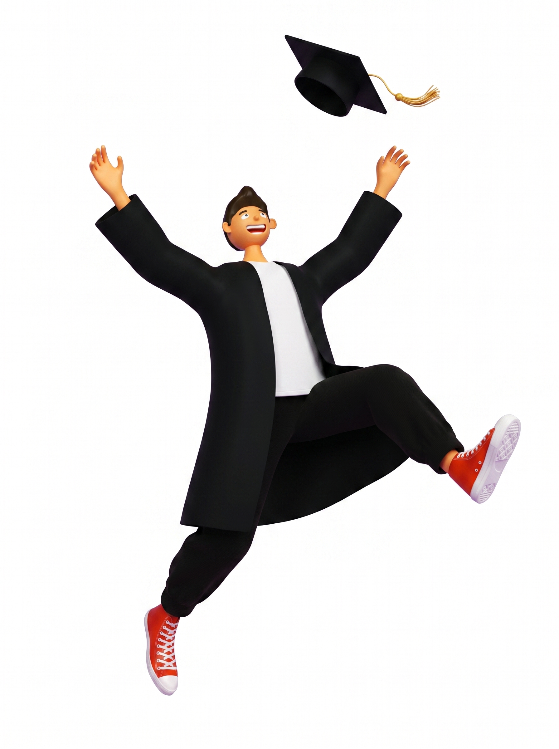 基于原图风格生成3D卡通男孩，C4D渲染风格，在白色T恤外穿黑… - 图片创意预览