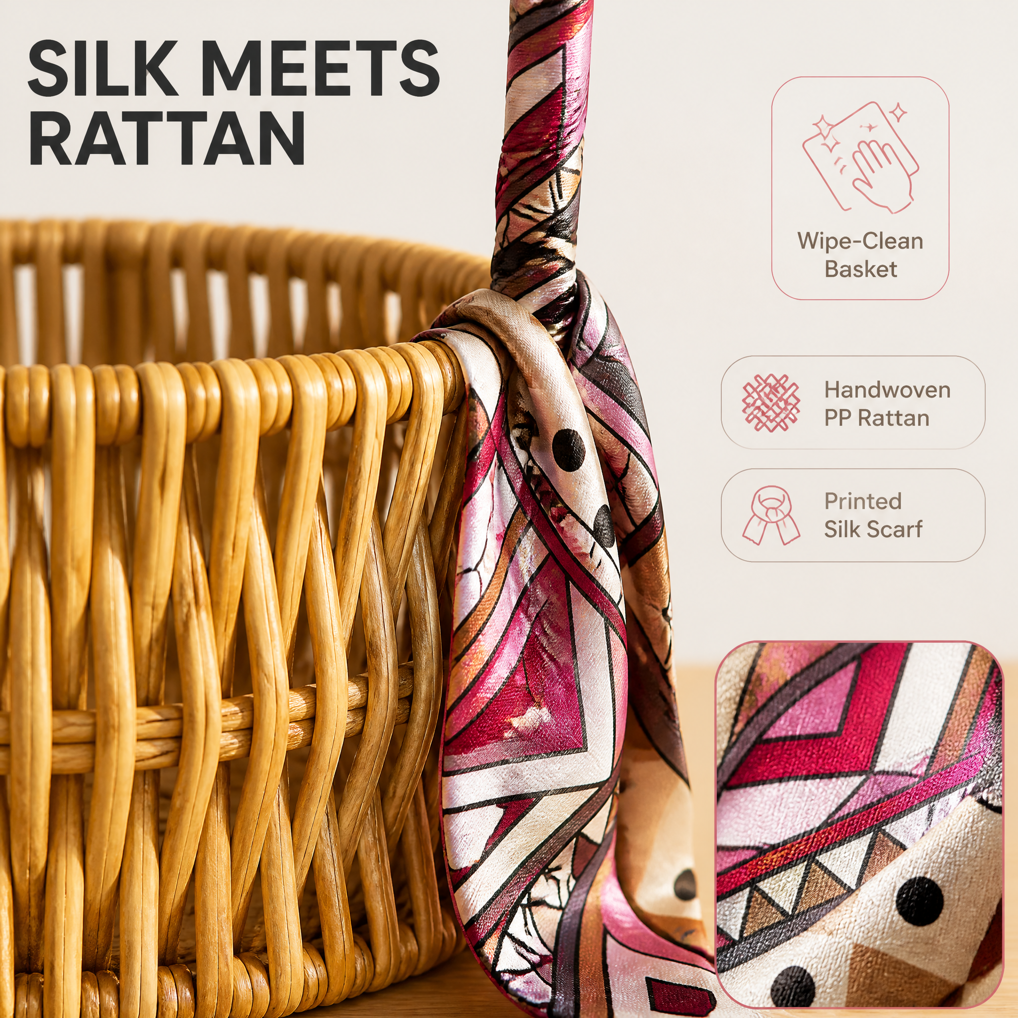 [主图-3] Round PP Rattan Storage… - 图片创意预览