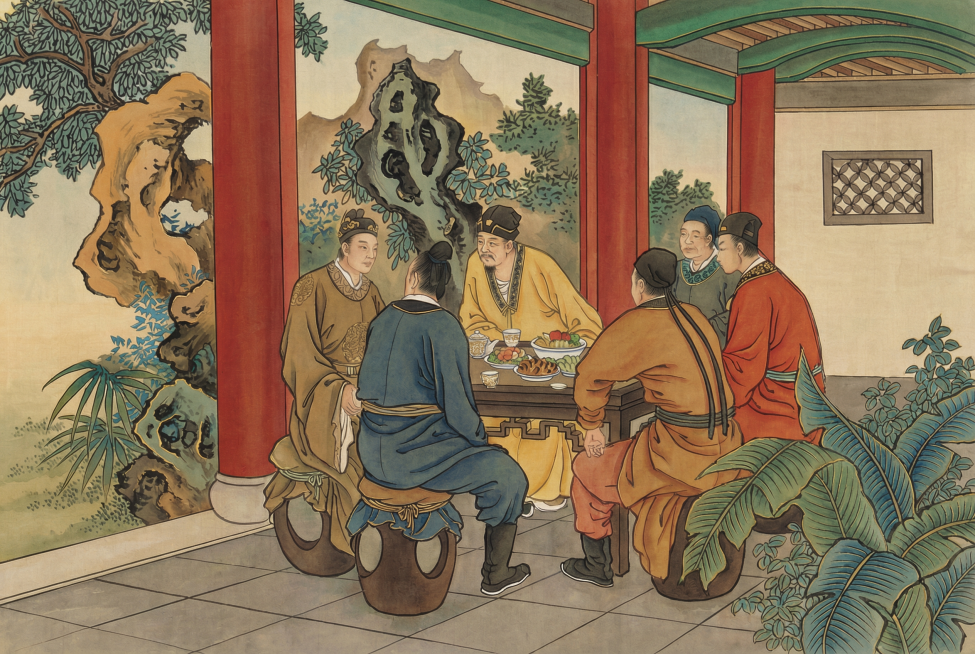 最左侧人物不要胡须。预览效果
