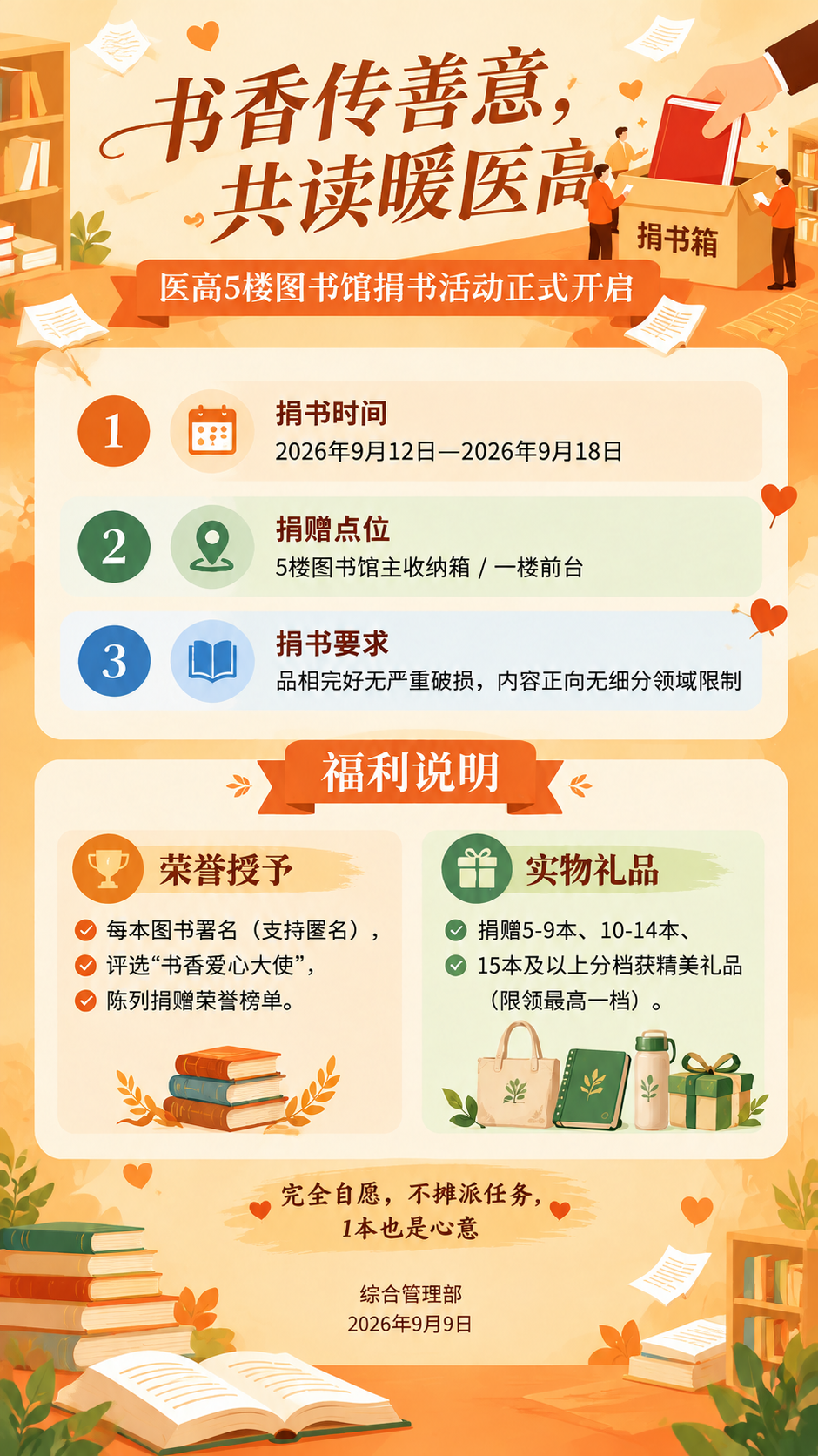 将图2的扁平插画风格捐书场景元素（捐书箱、手递书、人物、书架、… - 图片创意预览