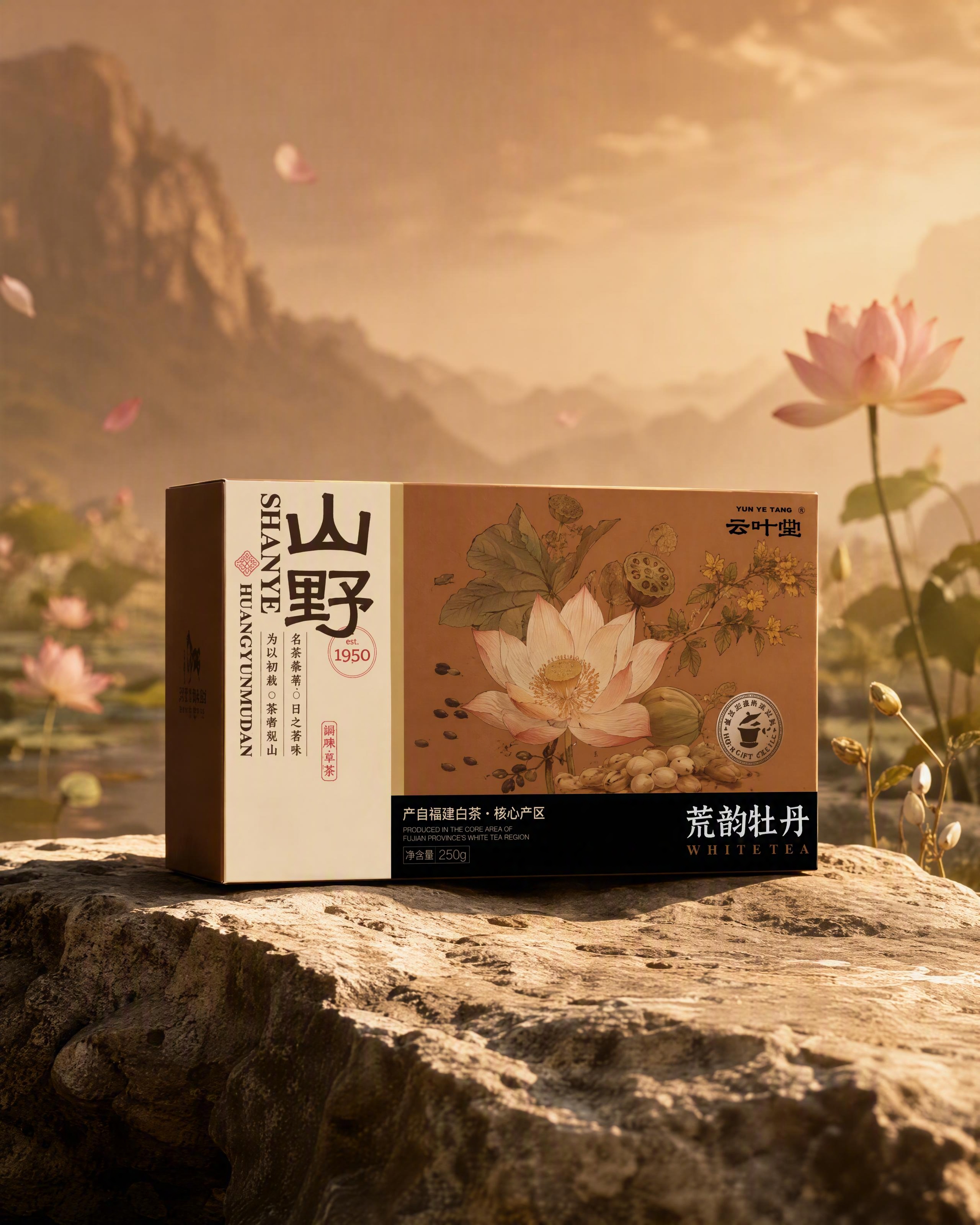 草本茶包装盒，严格参照上传产品图，完整保留所有可见组件、部件、… - 图片创意预览
