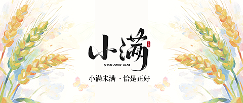二十四节气插画风格小满节气公众号首图