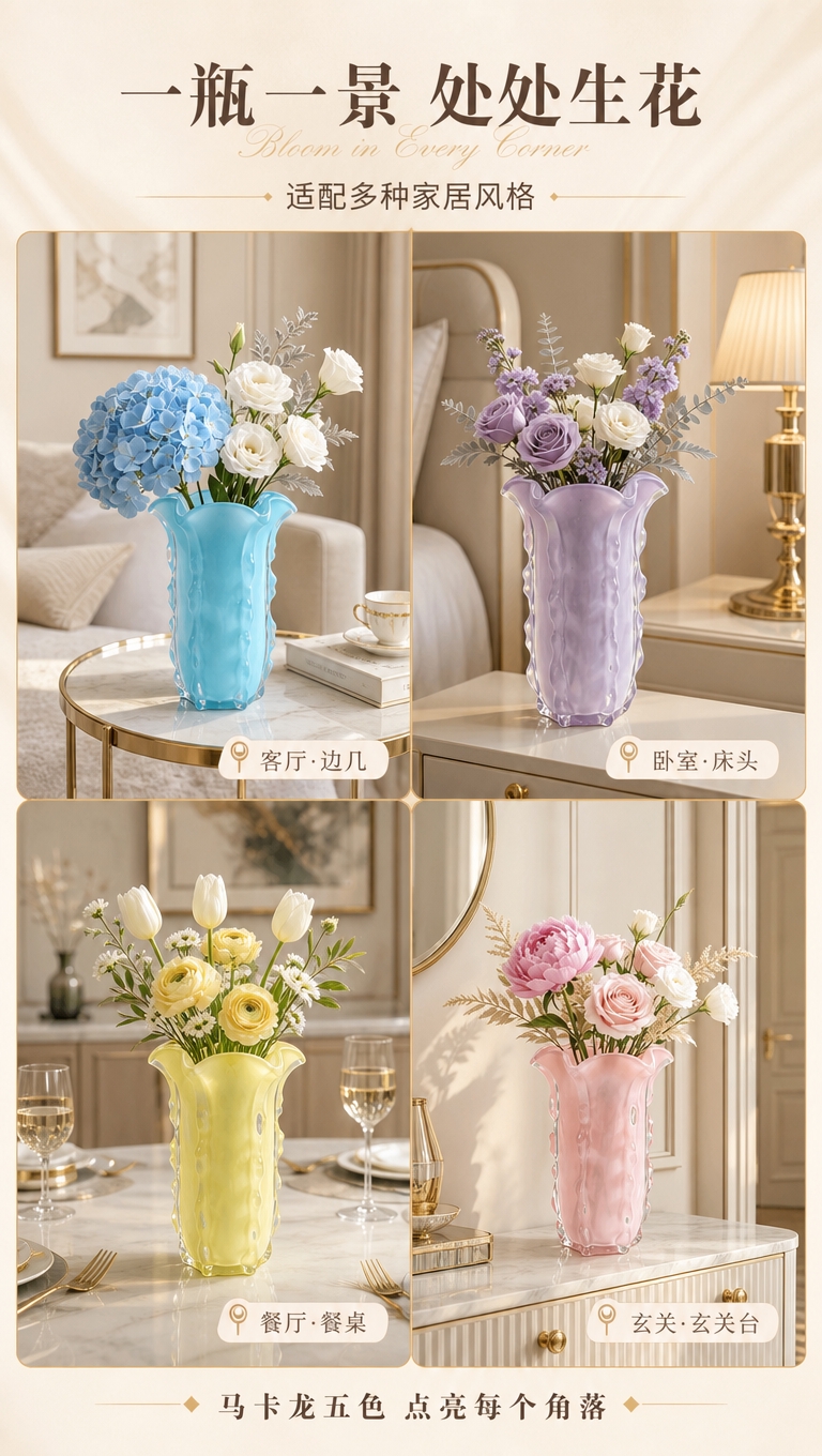 [商品] 使用【图1】马卡龙蓝花瓶、【图2】马卡龙黄花瓶、【图… - 图片创意预览