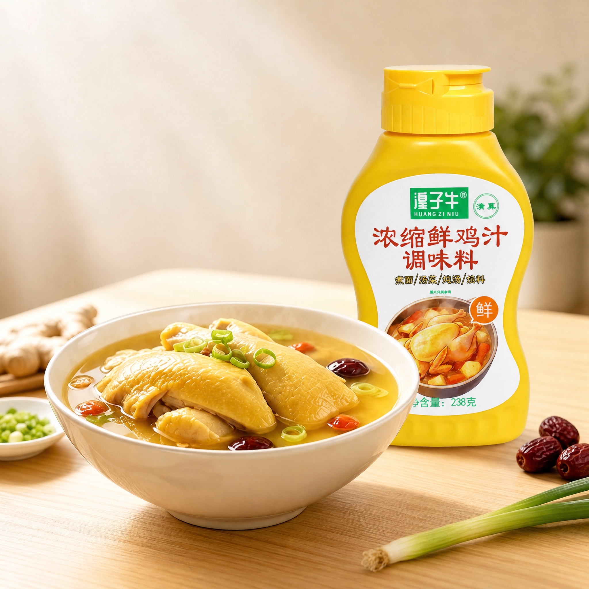 去除图片左上角的橙色logo边框、左侧的'原鲜鸡汁 增味提鲜'… - 图片创意预览