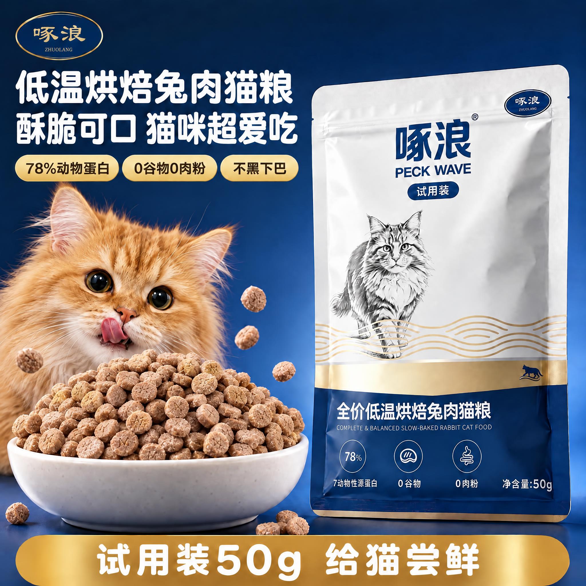 基于第一张参考图修改：1. 将碗中及悬浮的所有猫粮颜色调整为第… - 图片创意预览