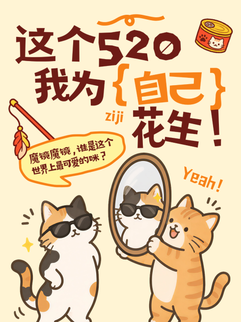 520爱自己打工人生活分享爆款吸睛大字猫meme梗图小红书封面预览效果