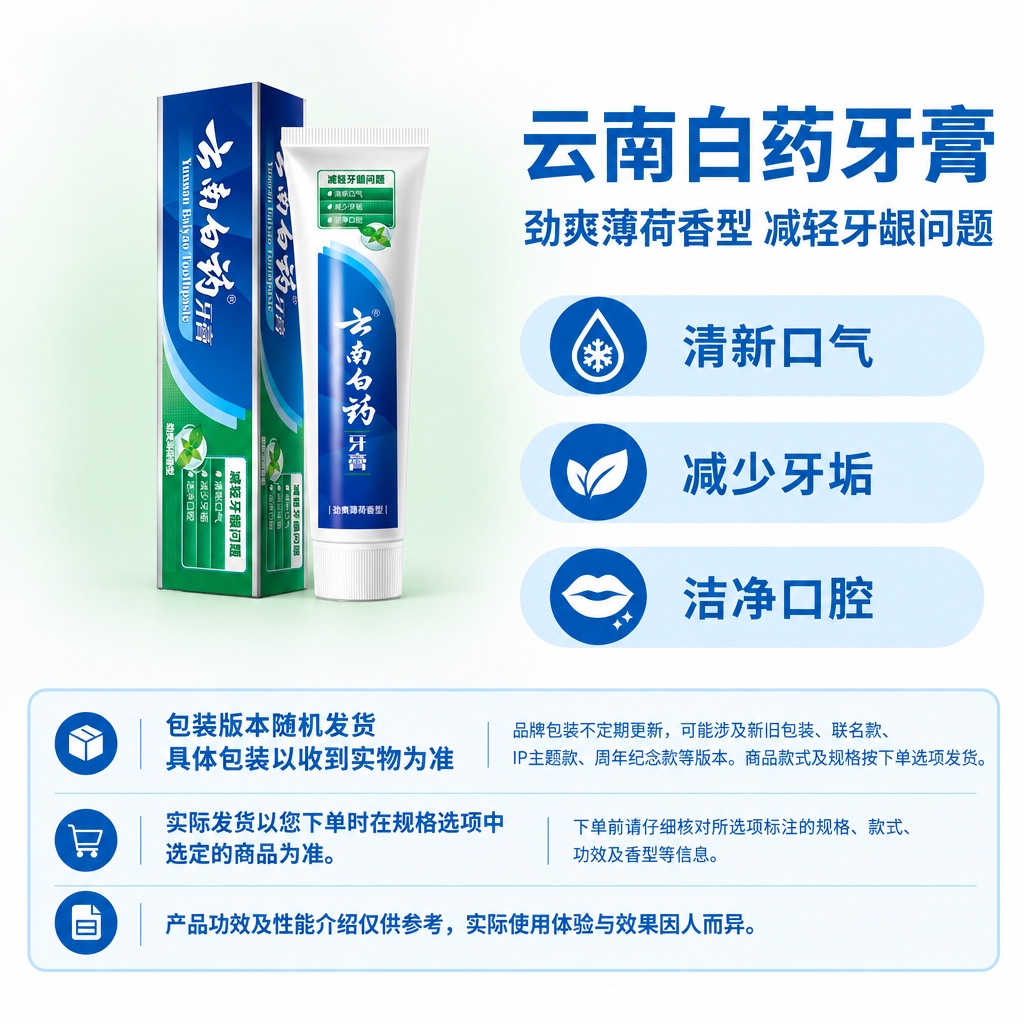 复刻指定版式母版，制作云南白药牙膏电商单品主图，1:1方图。… - 图片创意预览