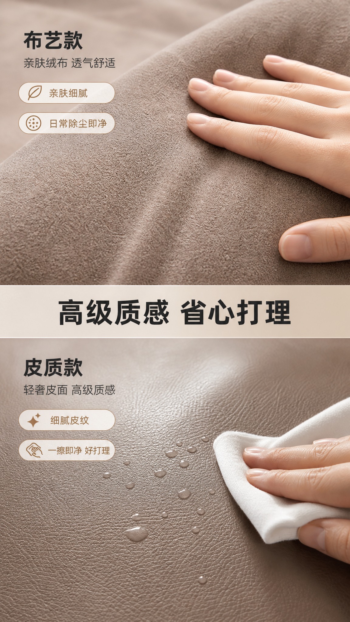 [商品] 使用【图1】浅咖色布艺模块化沙发的面料局部；上半区展… - 图片创意预览