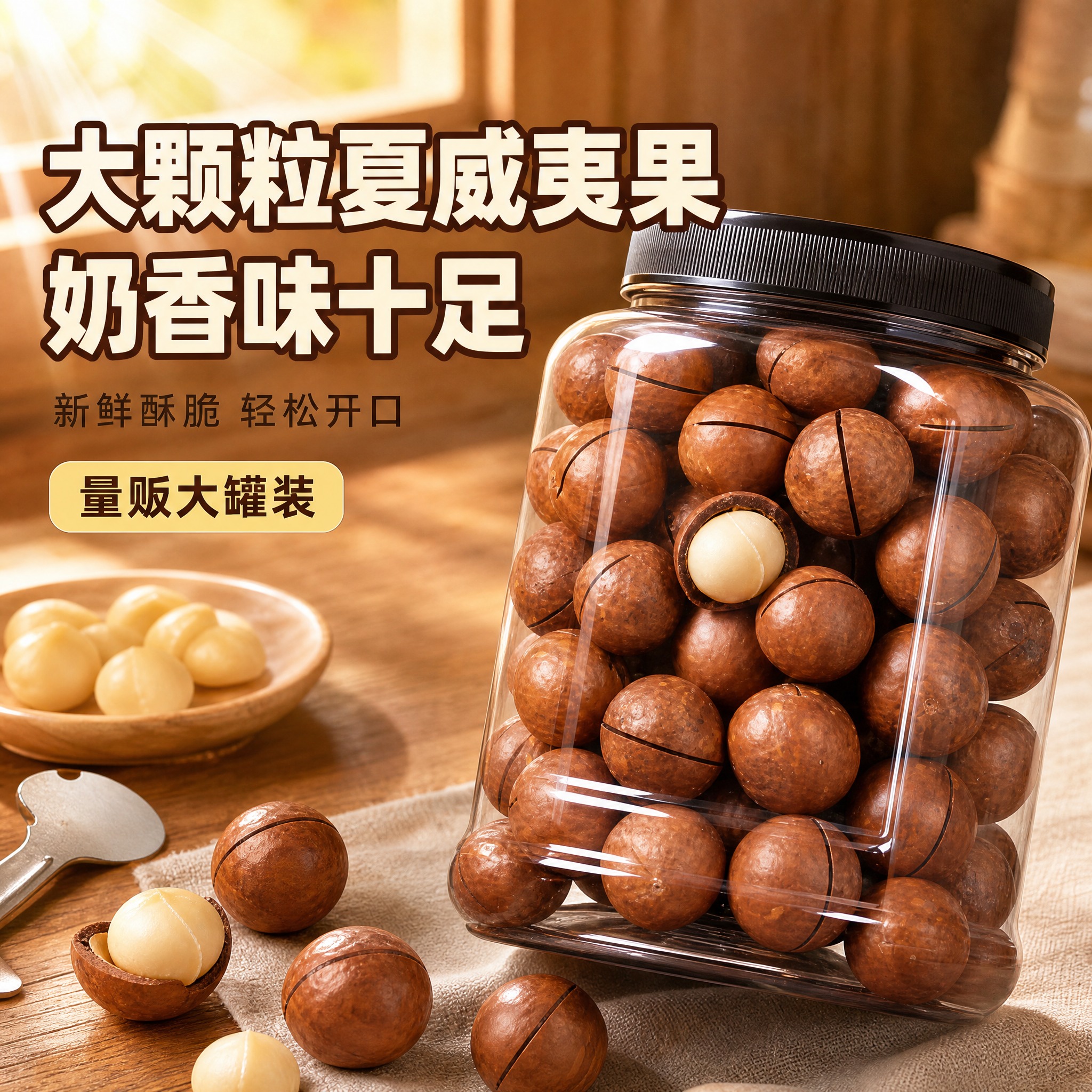 [主图-1] 首图点击率 大罐夏威夷果食欲诱惑主题。 [统一基… - 图片创意预览