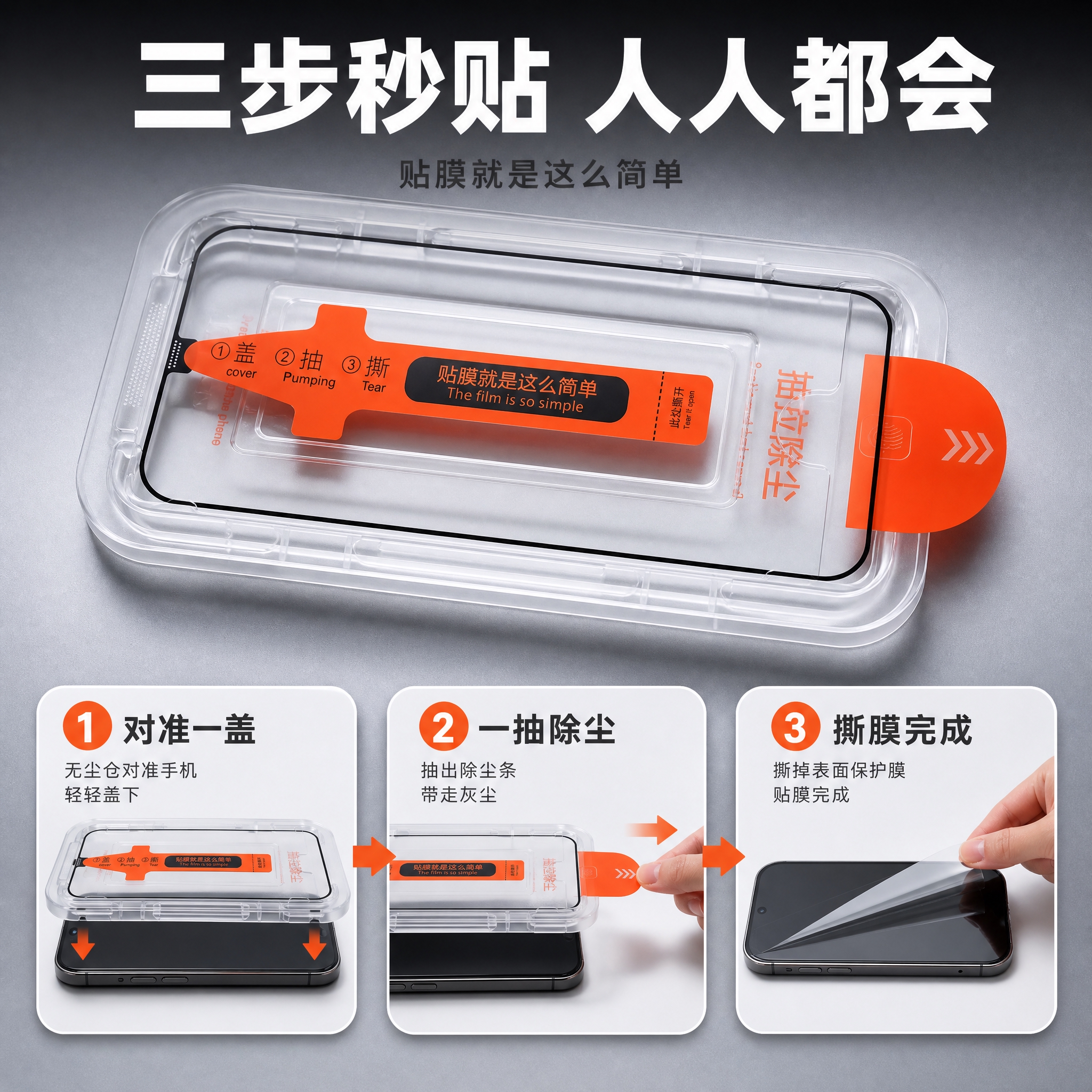 [主图-3] 产品证据与结构细节，展示无尘仓的真实结构和三步贴… - 图片创意预览