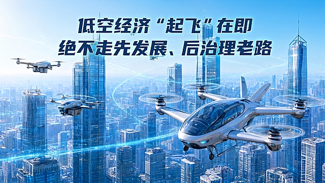 加入文字：低空经济“起飞”在即
绝不走先发展、后治理老路
