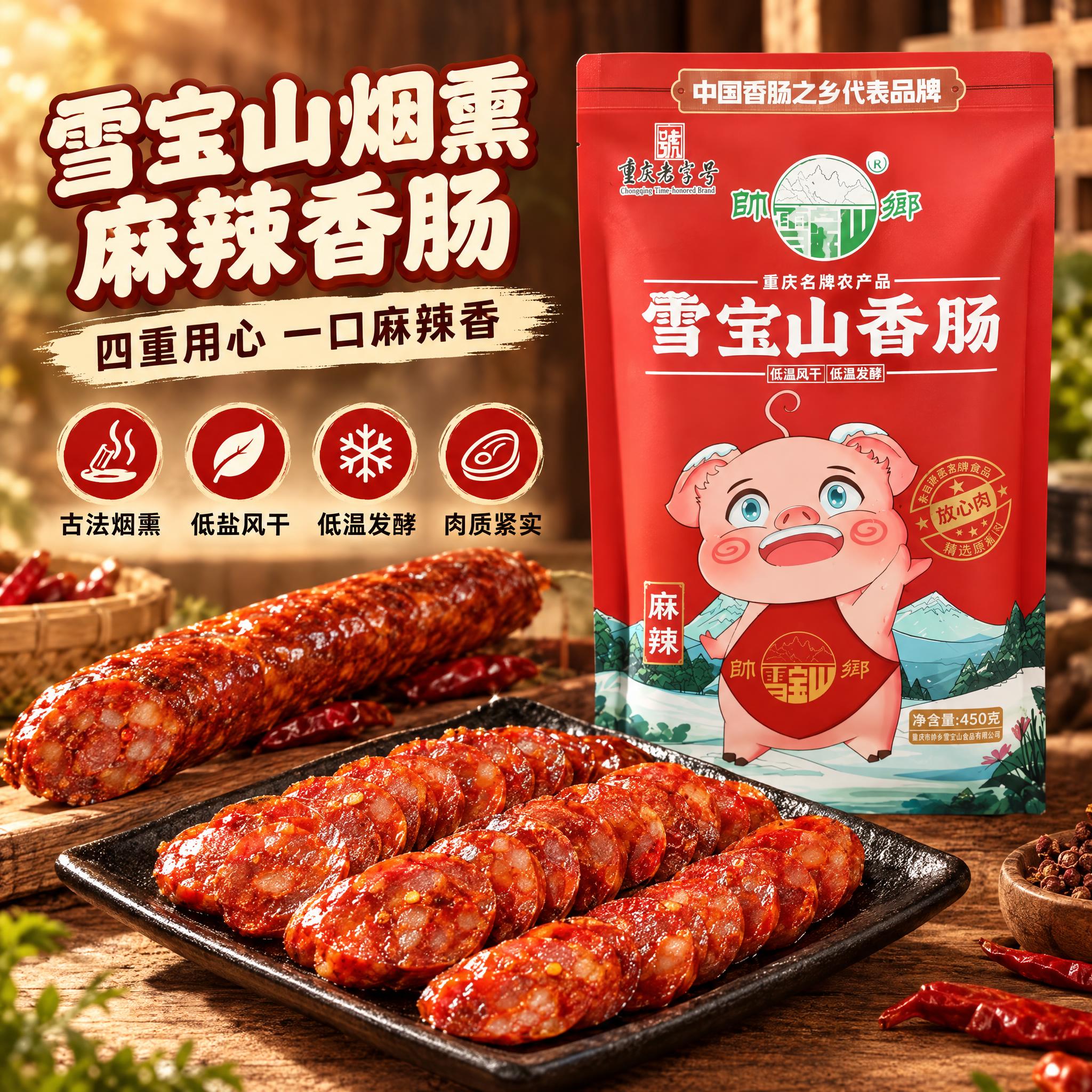 抖音电商主图亮点导图（1:1方形，中文，暖调食欲实拍）：左右分… - 图片创意预览