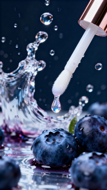 Extreme macro photography, skin care ingredients concept. The soft white brush tip of a cosmetic pen预览效果