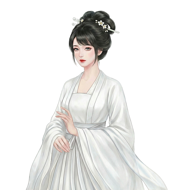 更换一身素衣，头饰要简洁