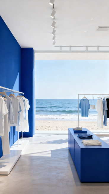 Change the shop to blue #1c448f mixed with white.预览效果
