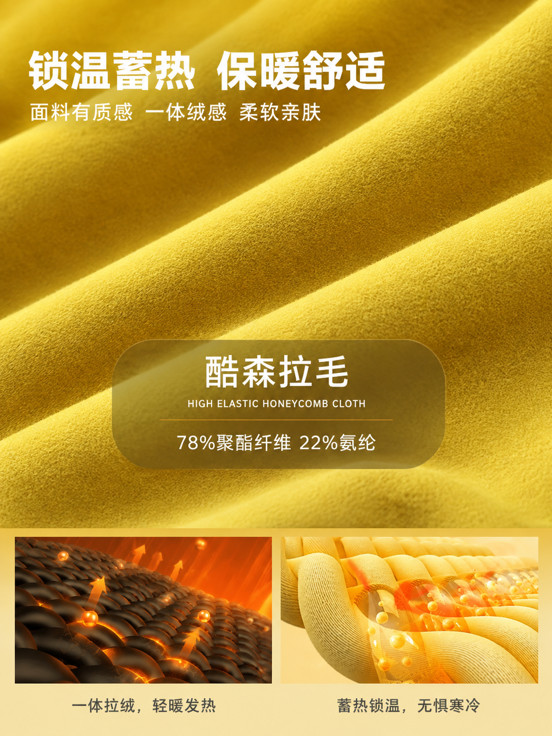 [商品] 使用【图1】姜黄色酷森拉毛保暖面料；保留面料颜色、拉… - 图片创意预览