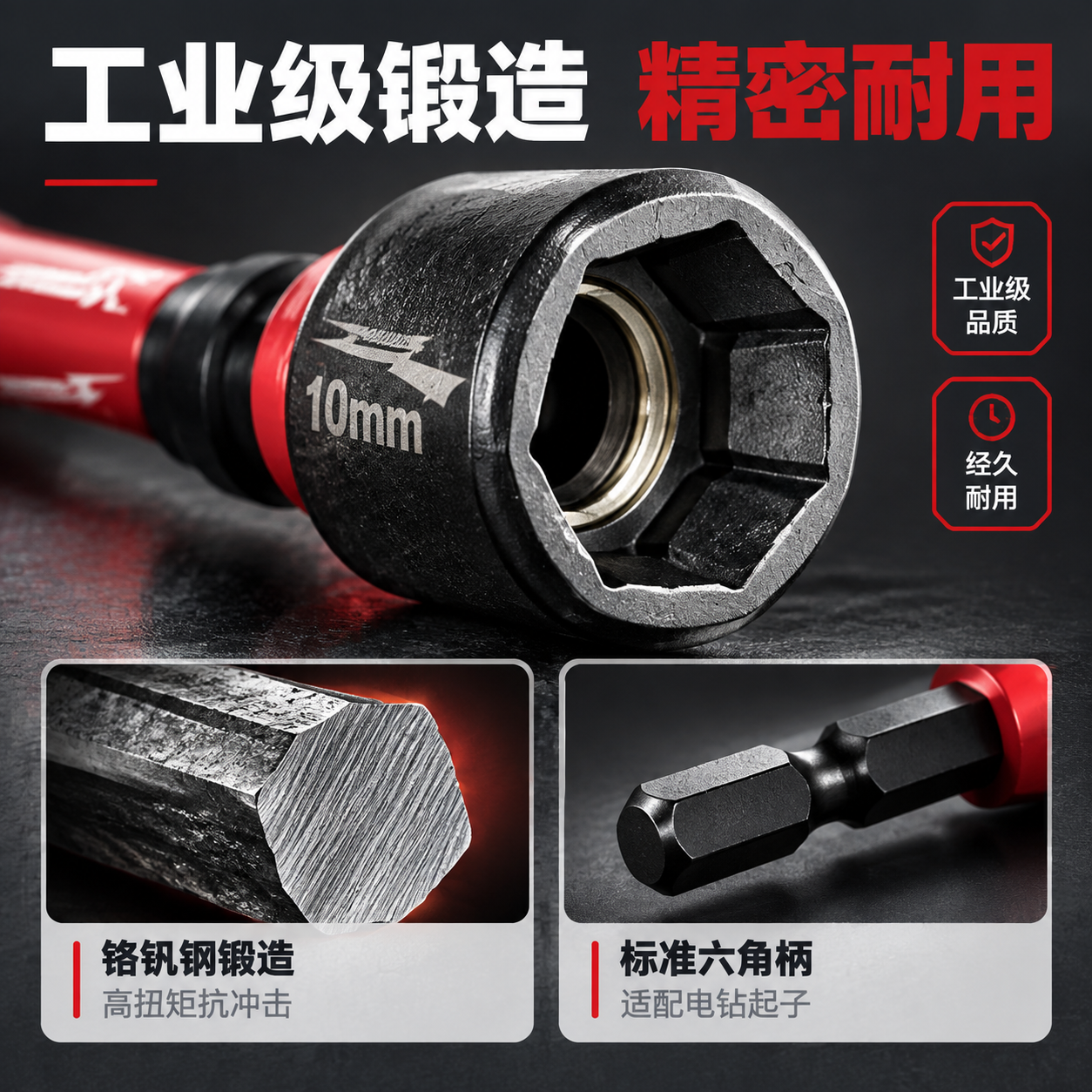 [主图-3] 材质与工艺细节页，展示工业级锻造工艺与精密加工。… - 图片创意预览