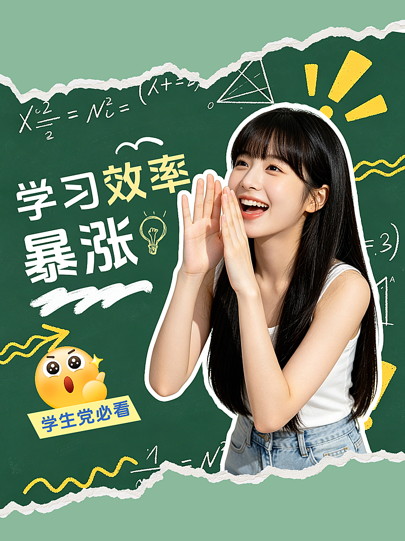 高考备考技巧学习效率提高撕页风小红书封面