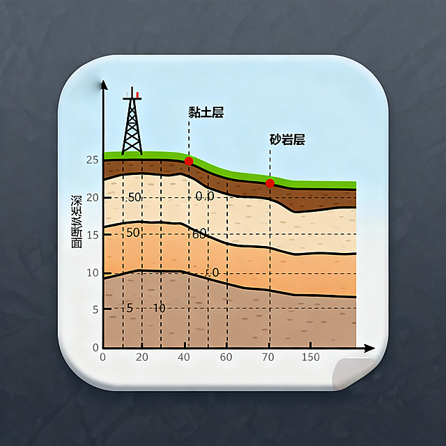 勘察软件的地质纵断面图标