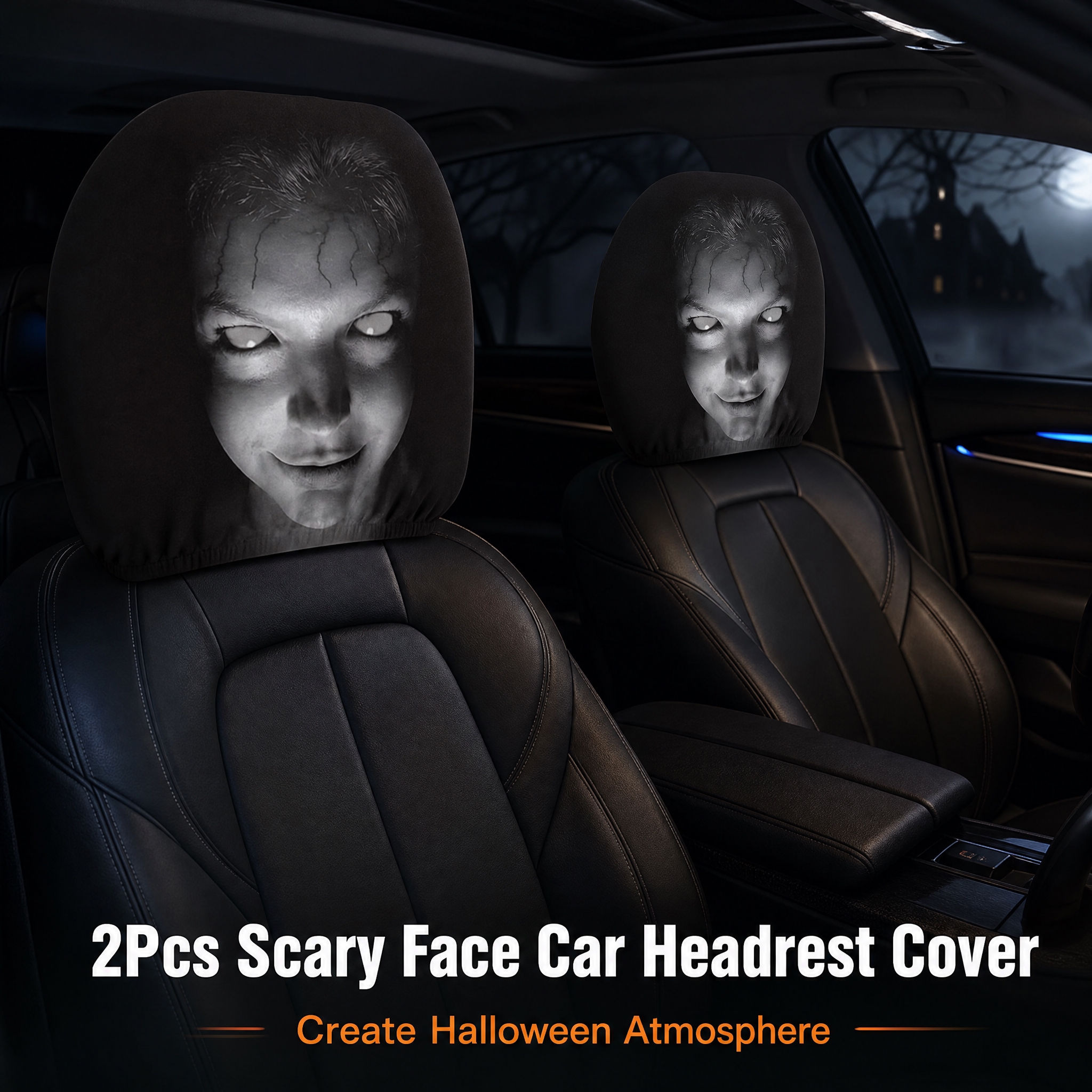 Interior shot inside a dark car… - 图片创意预览