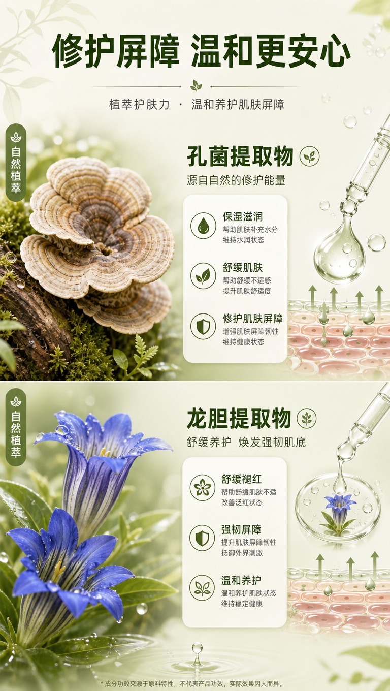 [商品] 成分机理专页，无需垫产品实物图；以植物原料视觉化表达… - 图片创意预览