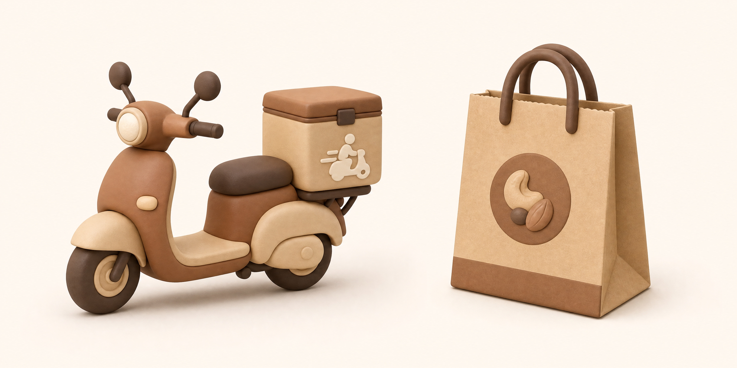 Set of 2 minimalist 3D icons in… - 图片创意预览