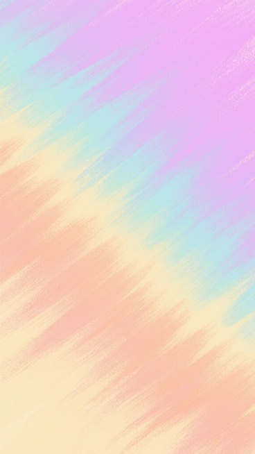 一幅充满活力的渐变背景图，采用柔和的粉紫色调作为主色，融入淡雅的蓝绿色和温暖的橙黄色作为过渡色，整体色彩呈现出由左上角向右下角倾斜的条纹状渐变效果。画面中清晰可见细腻的画笔笔触纹理，颗粒感适中，色彩过渡自然柔和，营造出一种梦幻、清新且富有艺术感的氛围。背景整体构图简洁大方，色彩搭配和谐统一，给人一种宁静而愉悦的视觉享受。预览效果