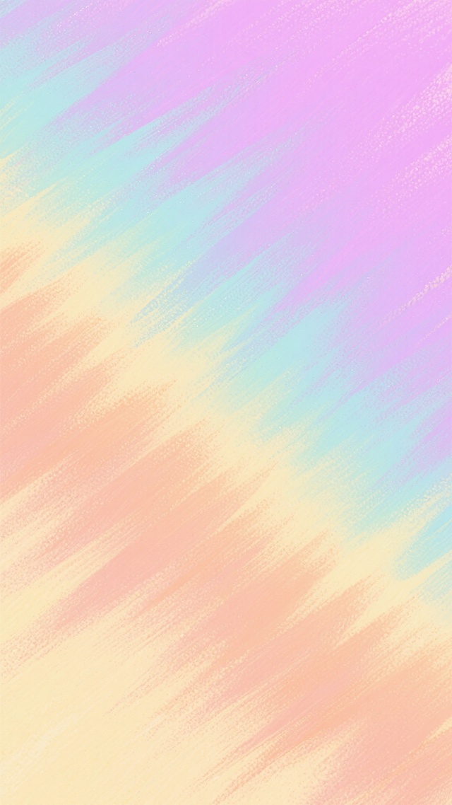 一幅充满活力的渐变背景图，采用柔和的粉紫色调作为主色，融入淡雅的蓝绿色和温暖的橙黄色作为过渡色，整体色彩呈现出由左上角向右下角倾斜的条纹状渐变效果。画面中清晰可见细腻的画笔笔触纹理，颗粒感适中，色彩过渡自然柔和，营造出一种梦幻、清新且富有艺术感的氛围。背景整体构图简洁大方，色彩搭配和谐统一，给人一种宁静而愉悦的视觉享受。