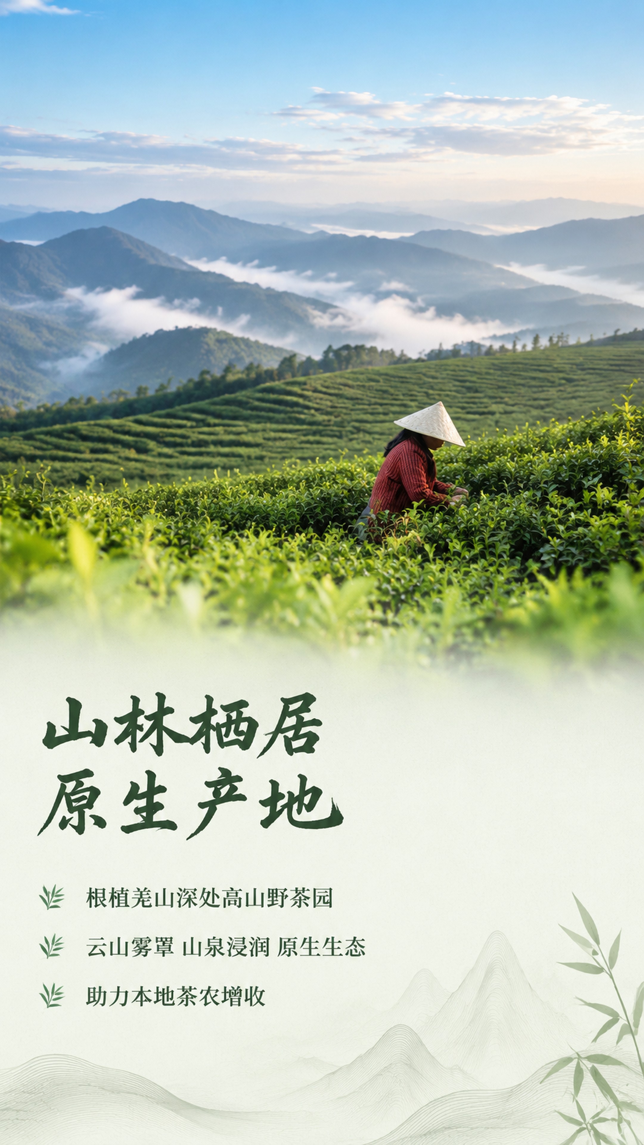 [第2屏] 产地环境篇，展示北川羌山高山野茶园原生生态环境。本… - 图片创意预览
