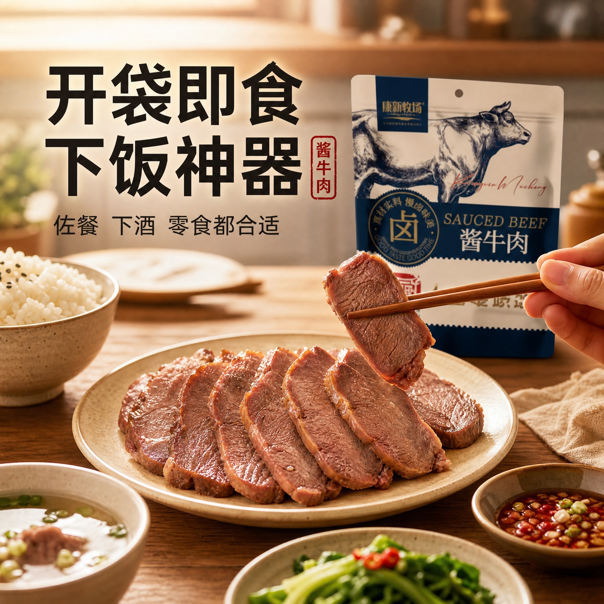 [主图-4] 场景与体验 即食食用场景主题。 [统一基调] 暖… - 图片创意预览