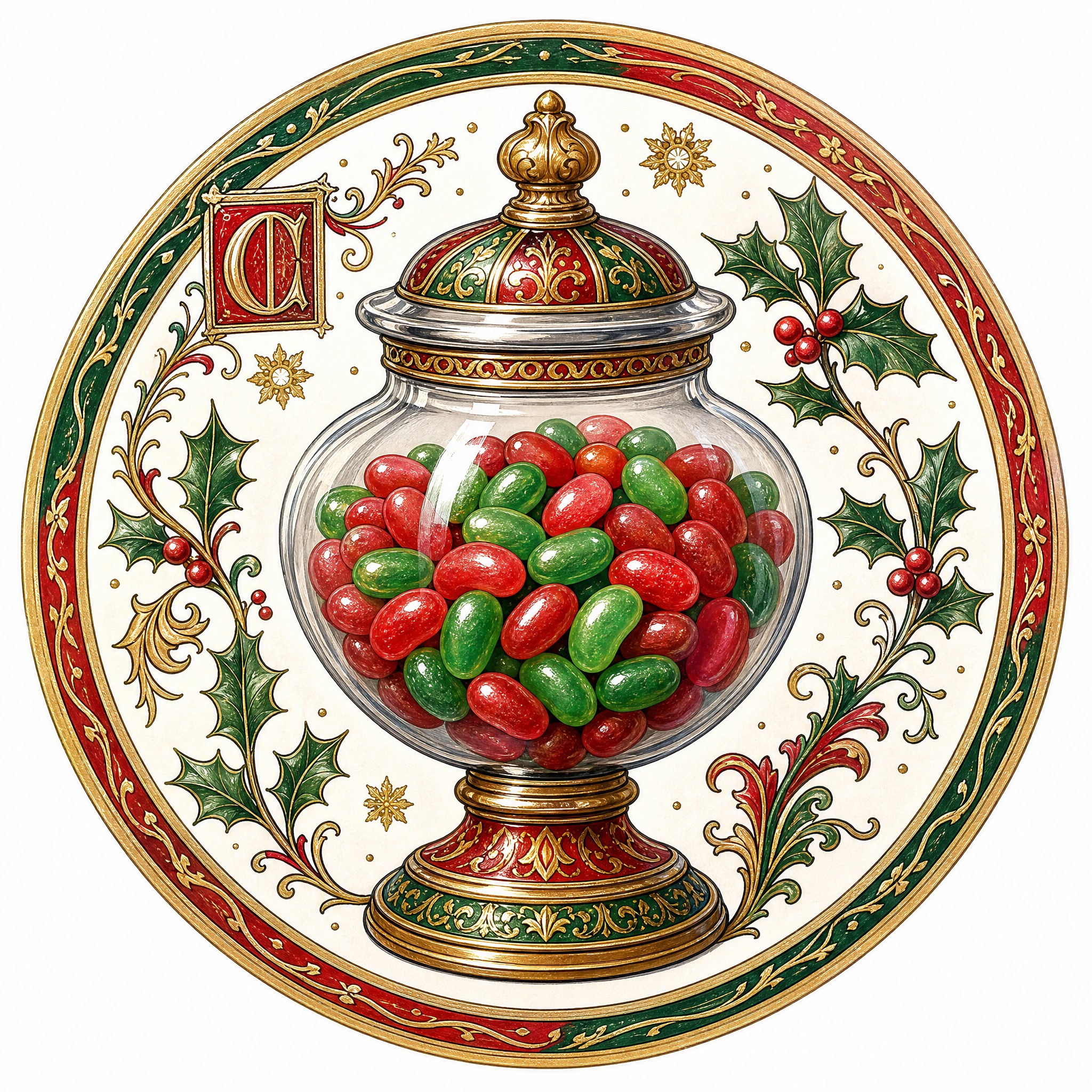 Christmas sticker, medieval ill… - 图片创意预览