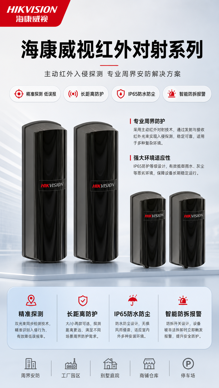 [商品] 使用【图1】海康威视红外对射系列产品，含左侧大尺寸对… - 图片创意预览