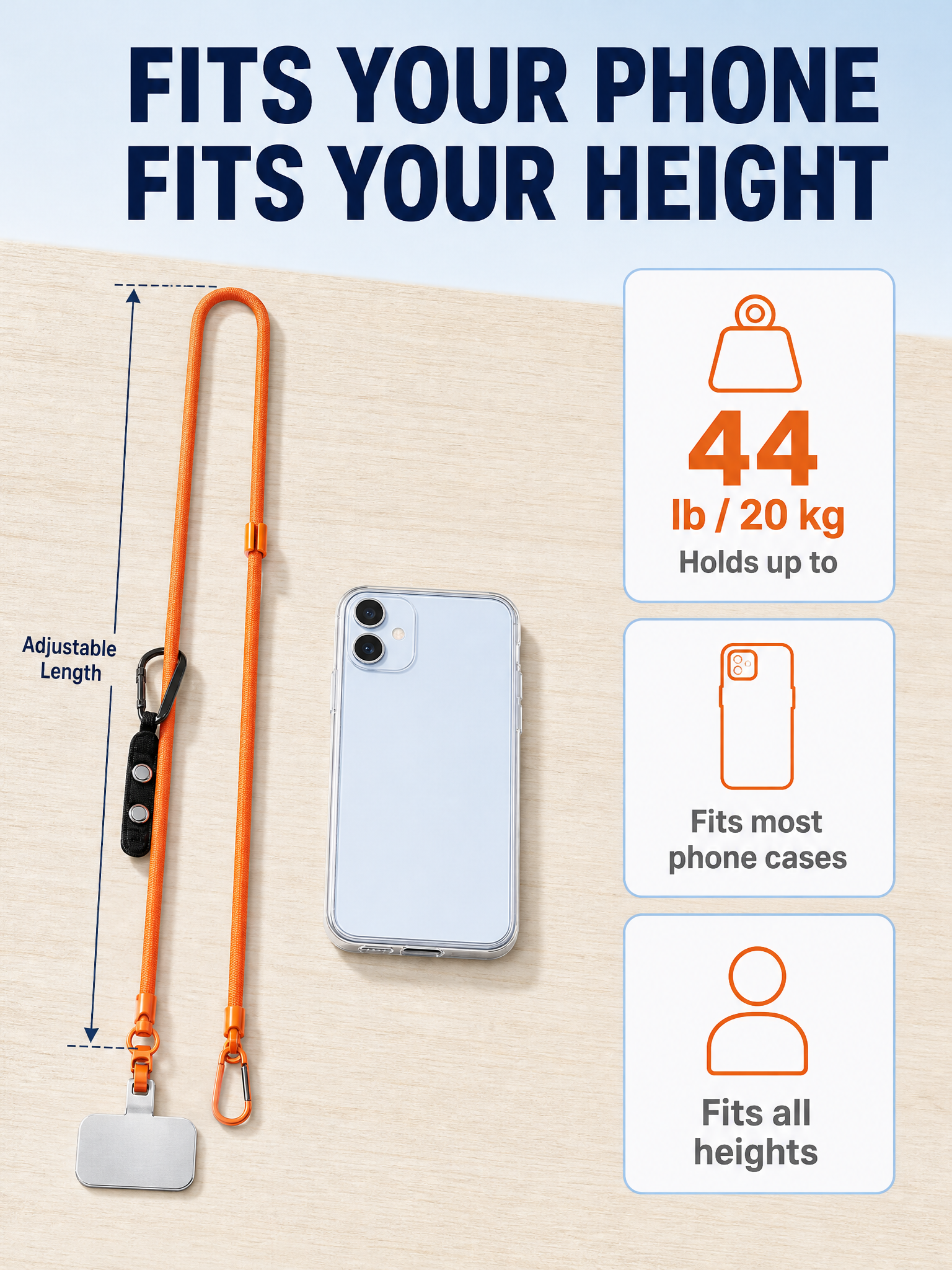 [主图-5] Adjustable Crossbody Pho… - 图片创意预览