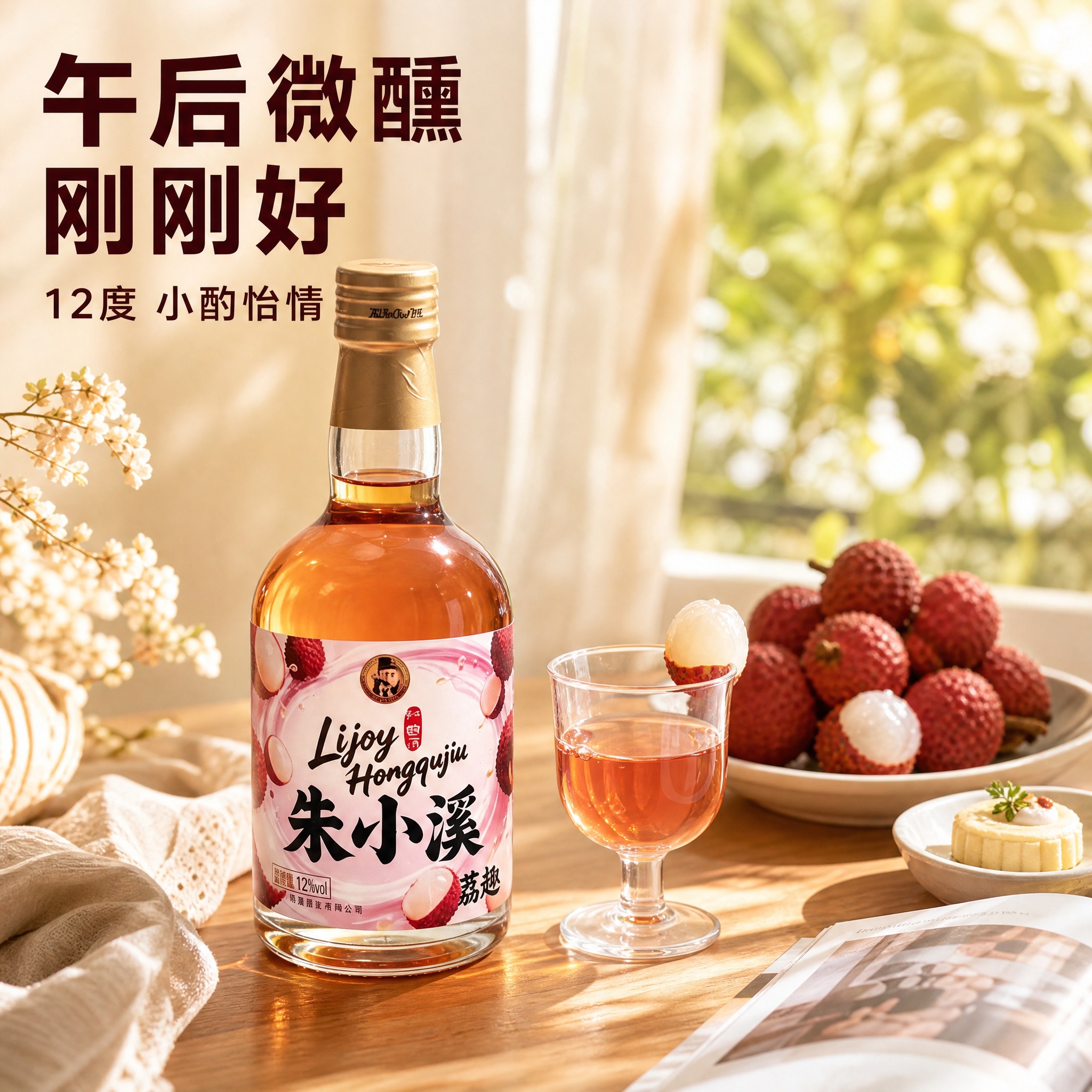 [主图-4] 朱小溪荔枝果酒 场景与体验 生活方式代入。 [统… - 图片创意预览